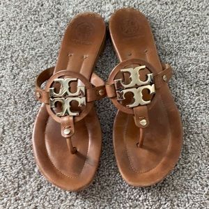 Tory Burch Miller sandals tan and gold size 10